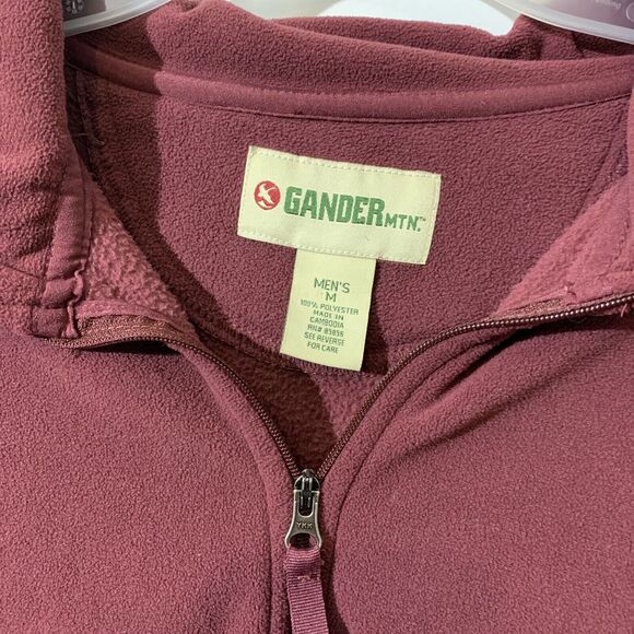 Mens Gander Mtn Fleece Pullover Size M Maroon Good Condition - Picture 4 of 4